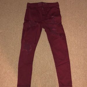 American Eagle Super High Rise Ripped Jeggings